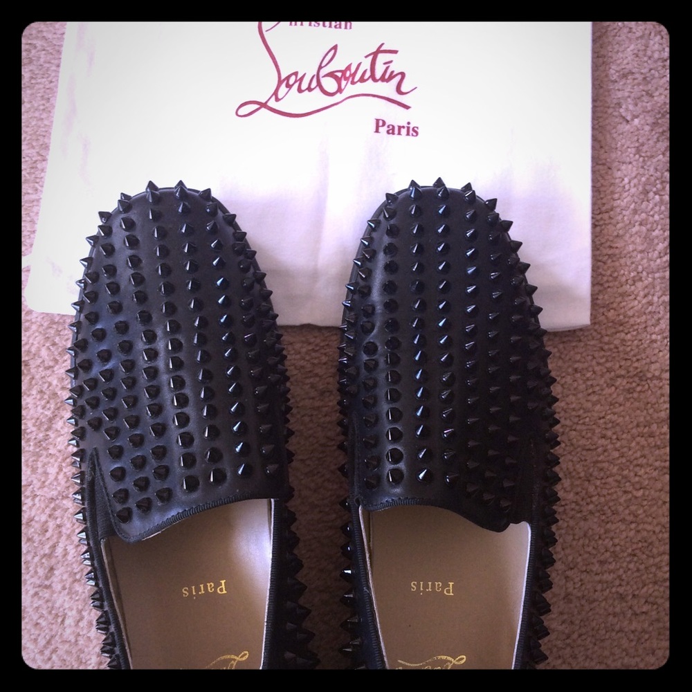 Christian Louboutin Men’s Roller Boat Black Flat